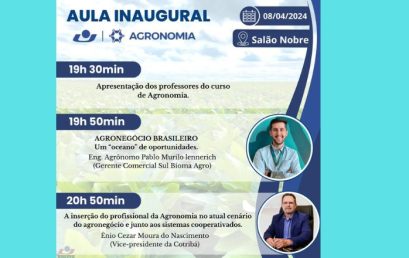 AULA INAUGURAL DO CURSO DE AGRONOMIA