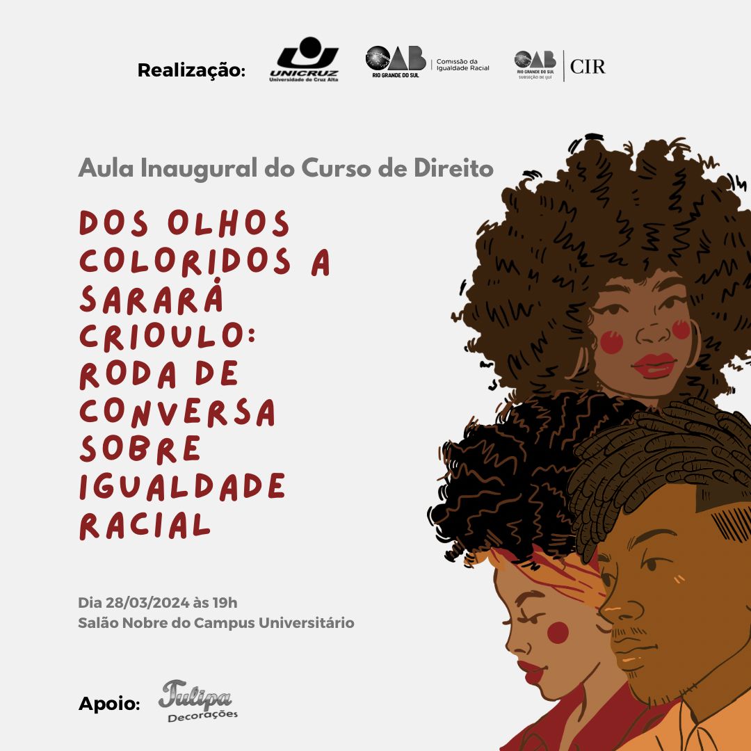 AULA INAUGURAL DO CURSO DE DIREITO – Dos Olhos Coloridos a Sarará ...