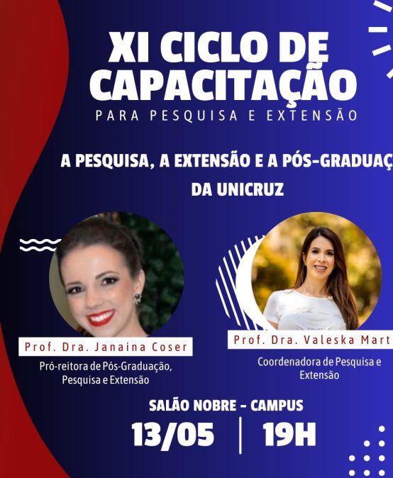 XI Ciclo de Capacitação para Pesquisa e Extensão
