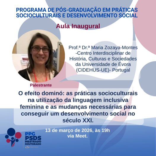 PALESTRA INTERNACIONAL EM AULA INAUGURAL DO PPG/PSDS