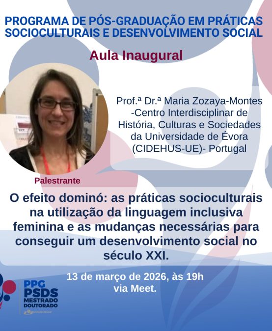 PALESTRA INTERNACIONAL EM AULA INAUGURAL DO PPG/PSDS